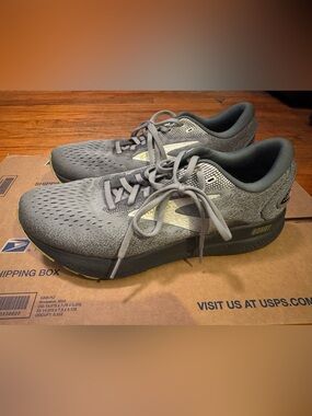 Brooks Men's ghost 16 Gray Athletic Running Shoes